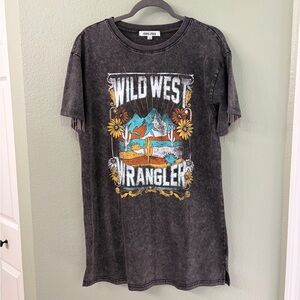 Mimi Chica Charcoal Western Graphic Tee